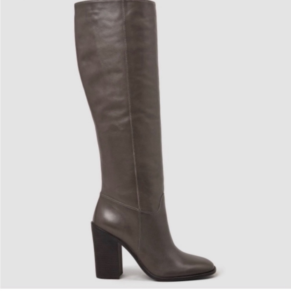 All Saints 7.5 Women’s onyx boots. Color Mink. Light used, heeled boots